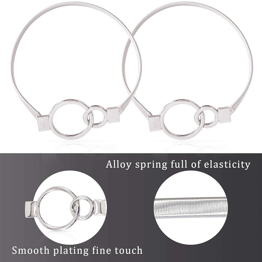 HASTHIP 2 Pcs Curtain Tiebacks Curtain Holdbacks Adjustable Decorative Alloy Curtain Straps Curtain Clip Buckle for Home Office Kitchen (Sliver) HASTHIP 2 Pcs Curtain Tiebacks Curtain Holdbacks Adjustable Decorative Alloy Curtain Straps Curtain Clip Buckle for Home Office Kitchen (Sliver)
